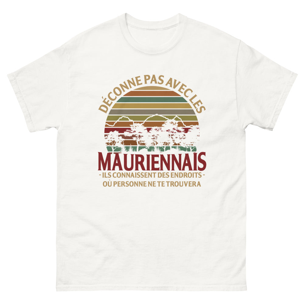 T-shirt Savoie blanc - Déconne pas avec les Mauriennais