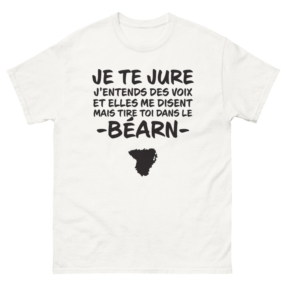 T-shirt Béarn blanc - Je te jure, j'entends des voix