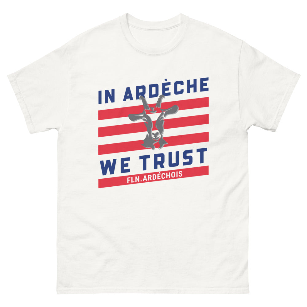 T-shirt Ardèche blanc - In-Ardèche-We-Trust