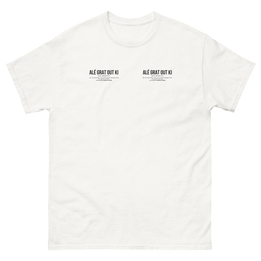 T-shirt Réunionnais blanc - Merci de ne pas me déranger avant café
