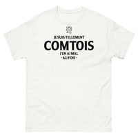 Thumbnail for T-shirt Franche-Comté blanc - Je suis tellement Comtois, j'en ai mal au foie