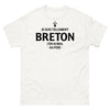 T-shirt Bretagne blanc - Je suis tellement breton que j'en ai mal au foie