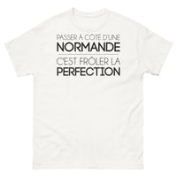 Thumbnail for T-shirt Normande blanc - Passer à côté d'une Normande, c'est frôler la perfection