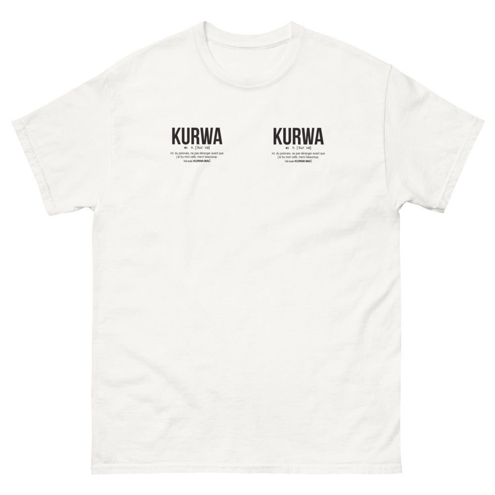 T-shirt Pologne blanc - Ne pas déranger avant le café