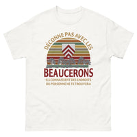 Thumbnail for T-shirt Beaucerons blanc - Ne Déconne Pas avec les Pros!