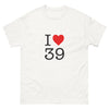 T-shirt Jura blanc - I Love 39, fierté jurassienne
