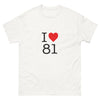 T-shirt Tarn blanc - I Love 81 pour les amoureux de la région