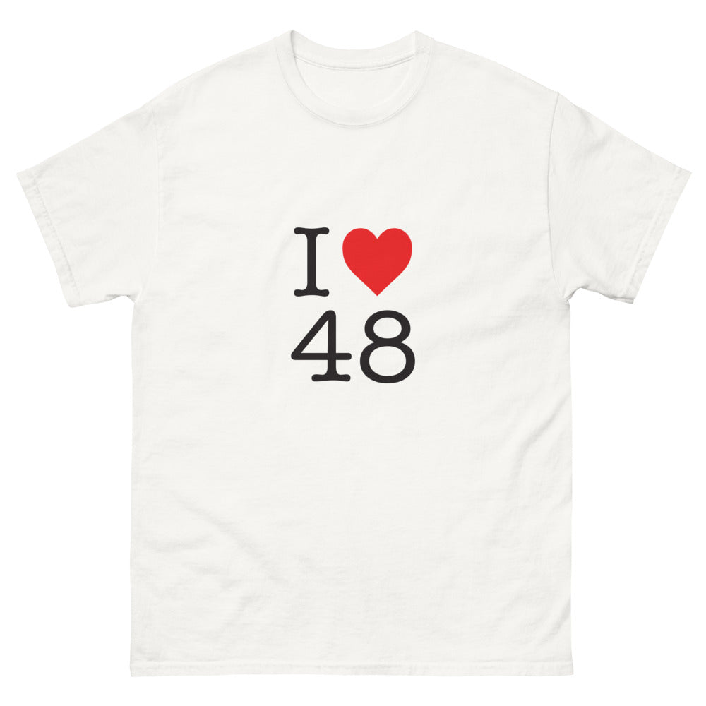 T-shirt Lozère blanc - I Love 48 avec humour et fierté