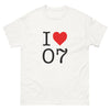 T-shirt Ardèche blanc - I Love 07, hommage à la région