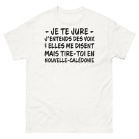 Thumbnail for T-shirt Nouvelle-Calédonie blanc - Je te jure, j'entends des voix