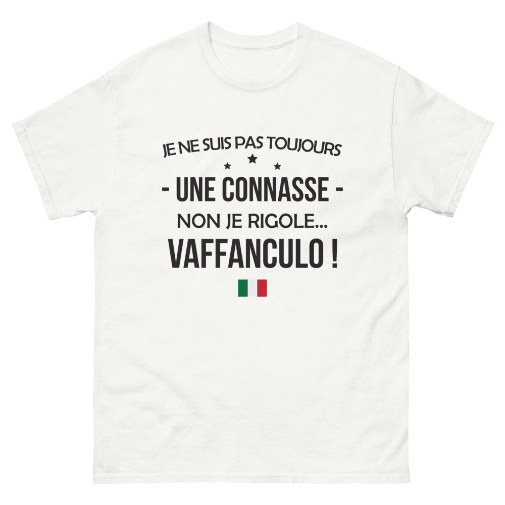 T-shirt Franco-Italien blanc - Je ne suis pas toujours une connasse
