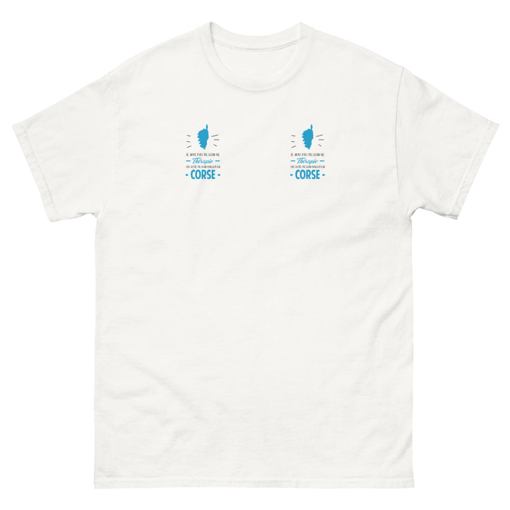 T-shirt Corse blanc - Besoin d'aller en Corse