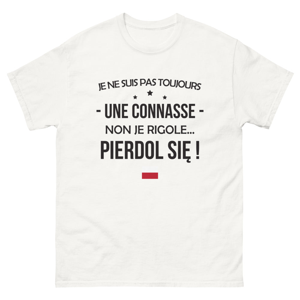 T-shirt Pologne blanc - Je-ne-suis-pas-toujours-une-connasse