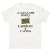 T-shirt Ardèche blanc - Oui à l'apéro avec fierté