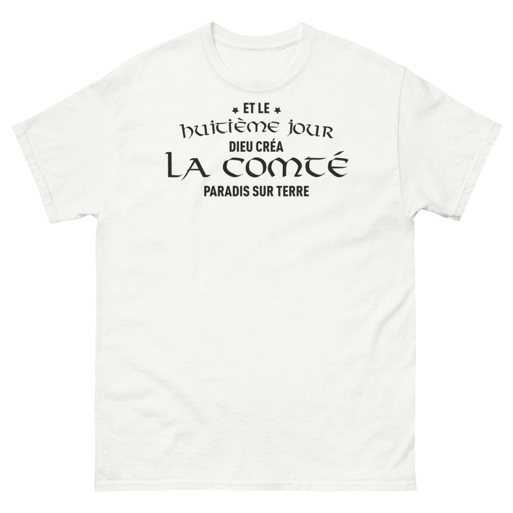 T-shirt Comté blanc - Paradis sur Terre, esprit jovial