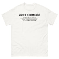 Thumbnail for T-shirt Bourgogne blanc - Quand ça cause, ça meule !