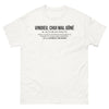 T-shirt Bourgogne blanc - Quand ça cause, ça meule !