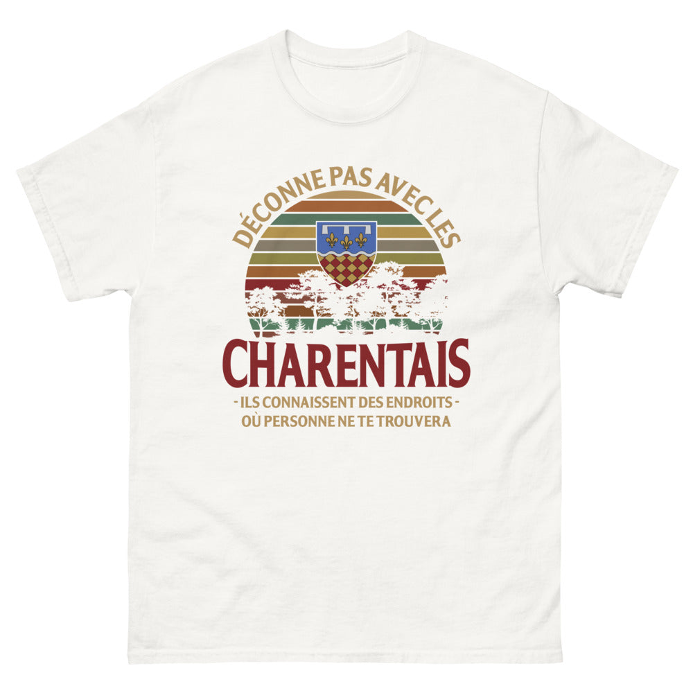 T-shirt Charente blanc - Ne Déconne Pas avec les Charentais