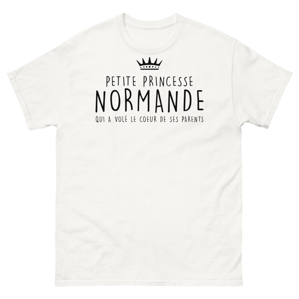 T-shirt Normandie blanc - Petite princesse au cœur tendre