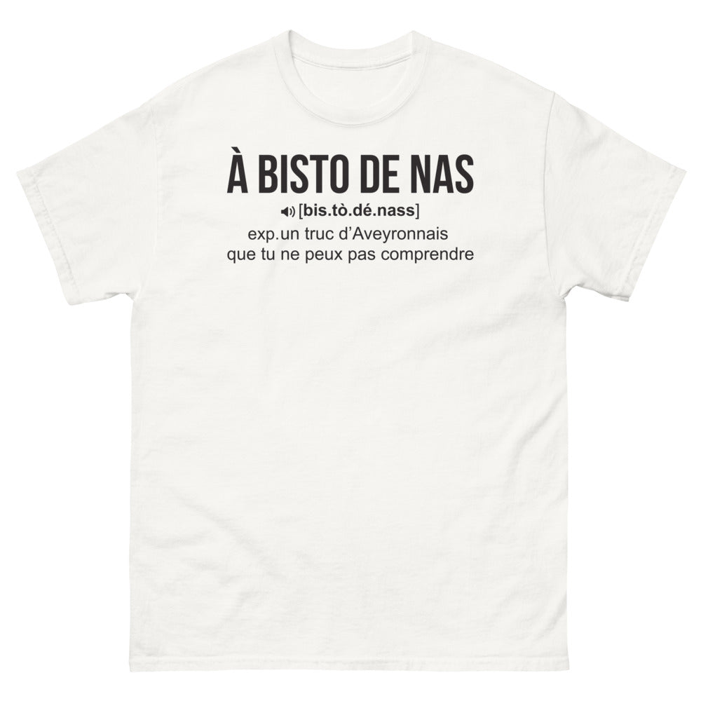 T-shirt Aveyronnais blanc - à bisto de nas