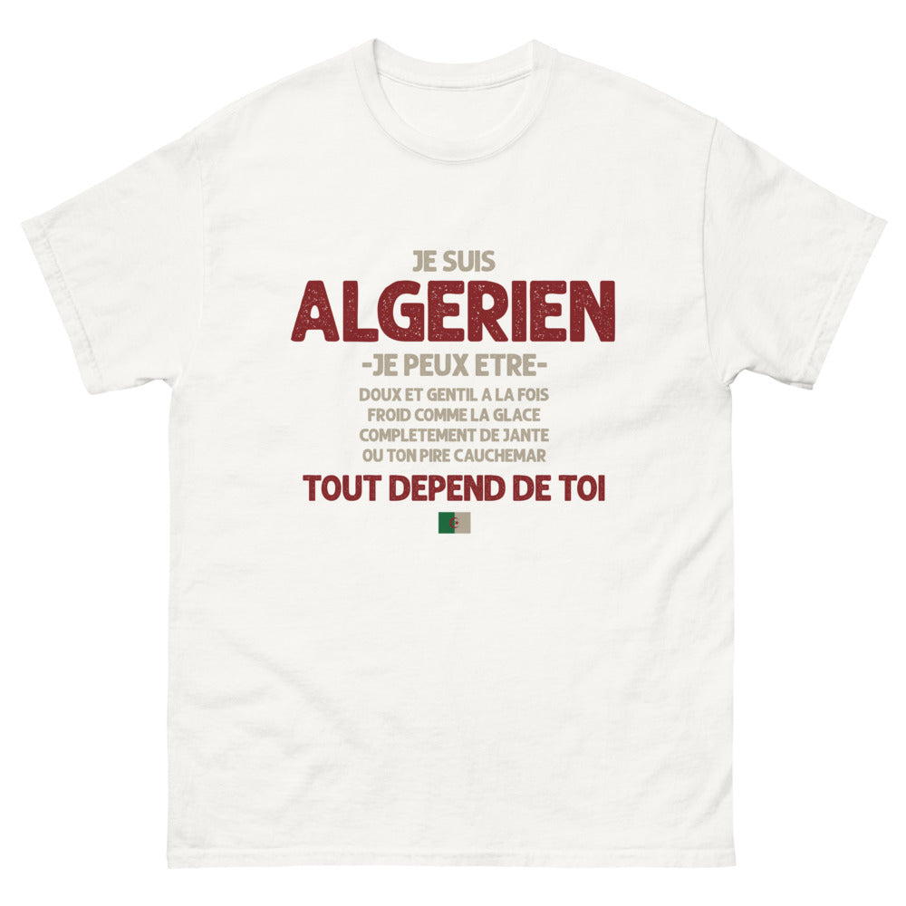 T-shirt Algérien blanc - Doux et froid comme la glace