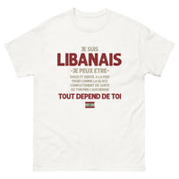 Thumbnail for T-shirt Libanais blanc - Je suis Libanais, doux et gentil
