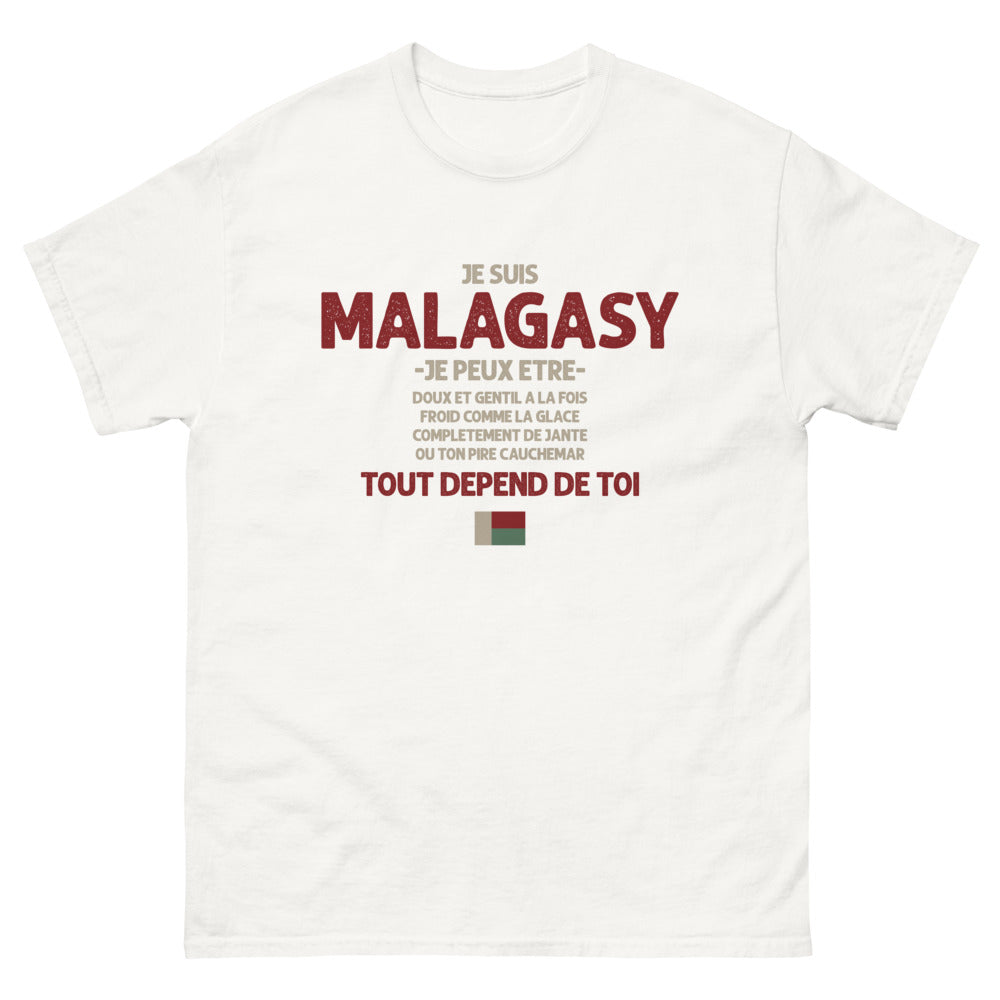 T-shirt Malagasy blanc - Doux et gentil, froid comme la glace