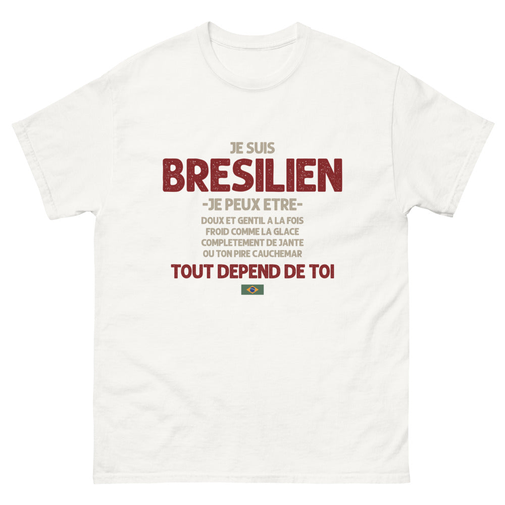 T-shirt Brésilien blanc - Doux et gentil, froid comme la glace