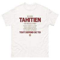 Thumbnail for T-shirt Tahitien blanc - Je suis Tahitien, humour et fierté