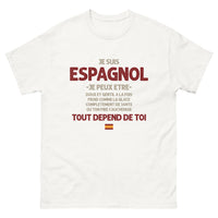 Thumbnail for T-shirt Espagne blanc - Je suis Espagnol, doux et gentil