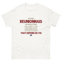 Thumbnail for T-shirt Réunionnais blanc - Doux et gentil avec caractère