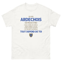 Thumbnail for T-shirt Ardèche blanc - Je suis Ardéchois, humour et fierté