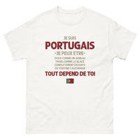 Thumbnail for T-shirt Portugal blanc - Je suis Portugais : doux ou déjanté