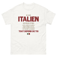 Thumbnail for T-shirt Italie blanc - Je suis italien : émotions contrastées
