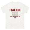 T-shirt Italie blanc - Je suis Italien, doux comme un agneau