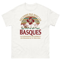 Thumbnail for T-shirt Basque blanc - Déconne pas avec les Basques