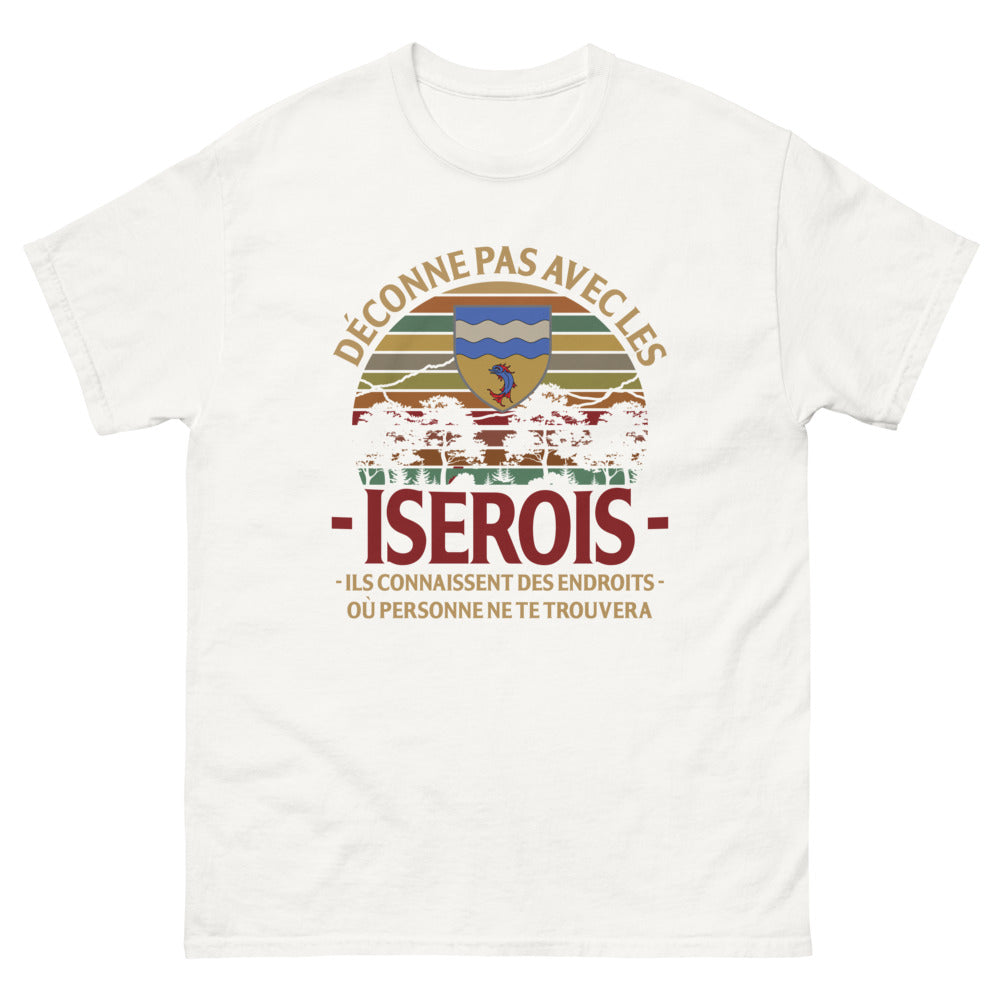 T-shirt Isère blanc - Déconne pas avec les Isérois