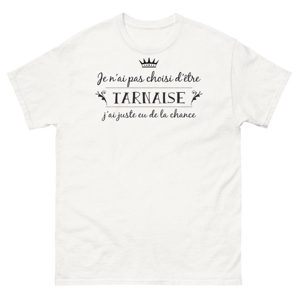 T-shirt Tarn blanc - Je n'ai pas choisi d'être Tarnaise