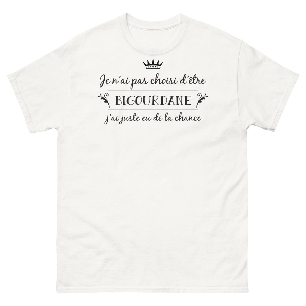 T-shirt Bigourdan blanc - J'ai juste eu de la chance