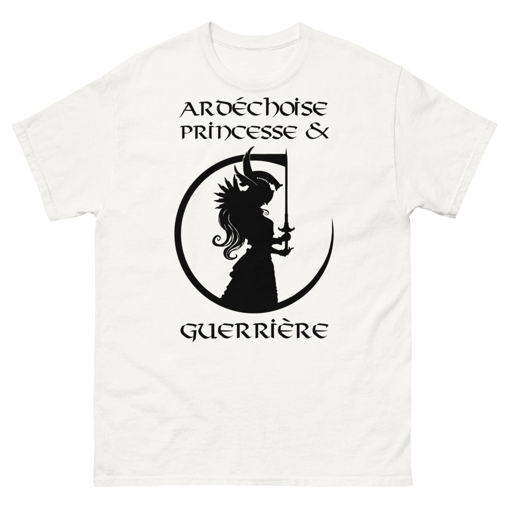 T-shirt Ardèche blanc - Princesse guerrière fière