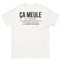 Thumbnail for T-shirt Bourgogne blanc - Ça meule, n'sa m'le