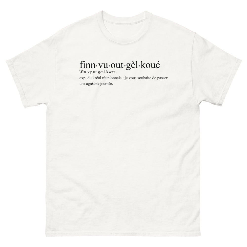 T-shirt Réunion blanc - Finn vu out gel koue exp du Kréol