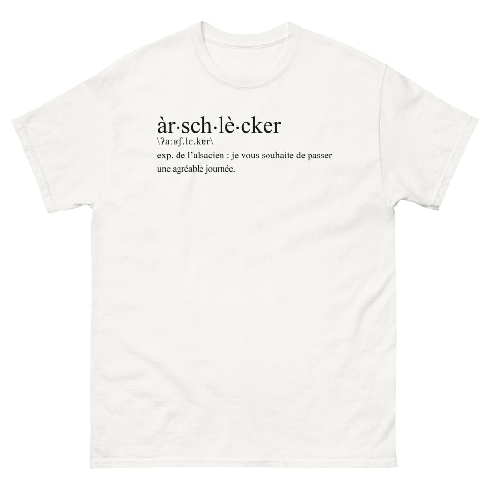 T-shirt Alsace blanc - Ar Schlécker expérience linguistique