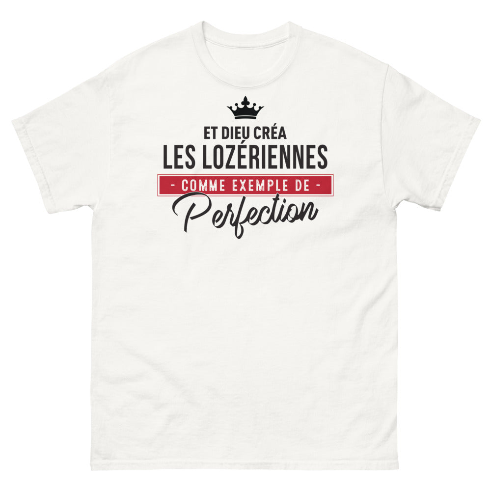 T-shirt Lozère blanc - Et Dieu créa les Lozériennes comme exemple de perfection