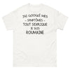 T-shirt Roumain blanc - J'ai googlé mes symptômes, tout s'explique