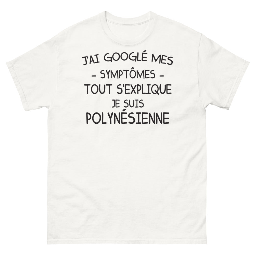 T-shirt Polynésienne blanc - J'ai Google mes symptômes
