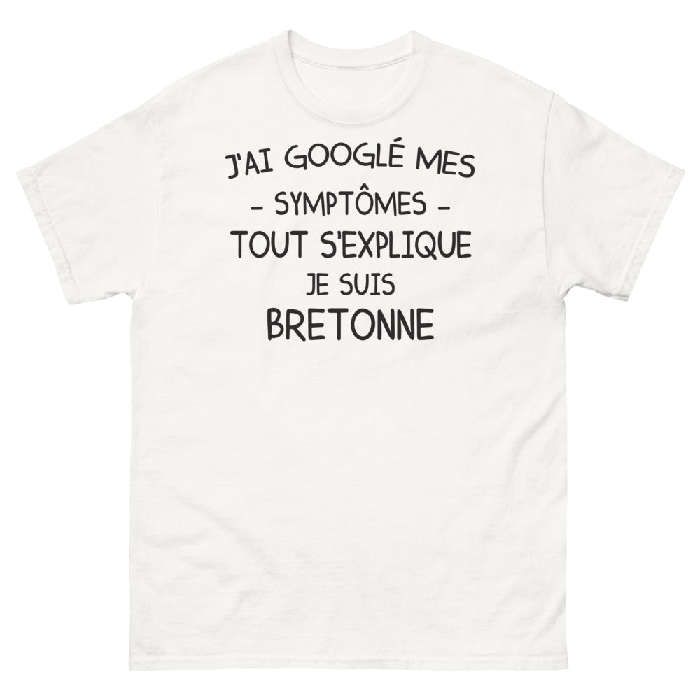 T-shirt Bretagne blanc - J'ai Google mes symptômes