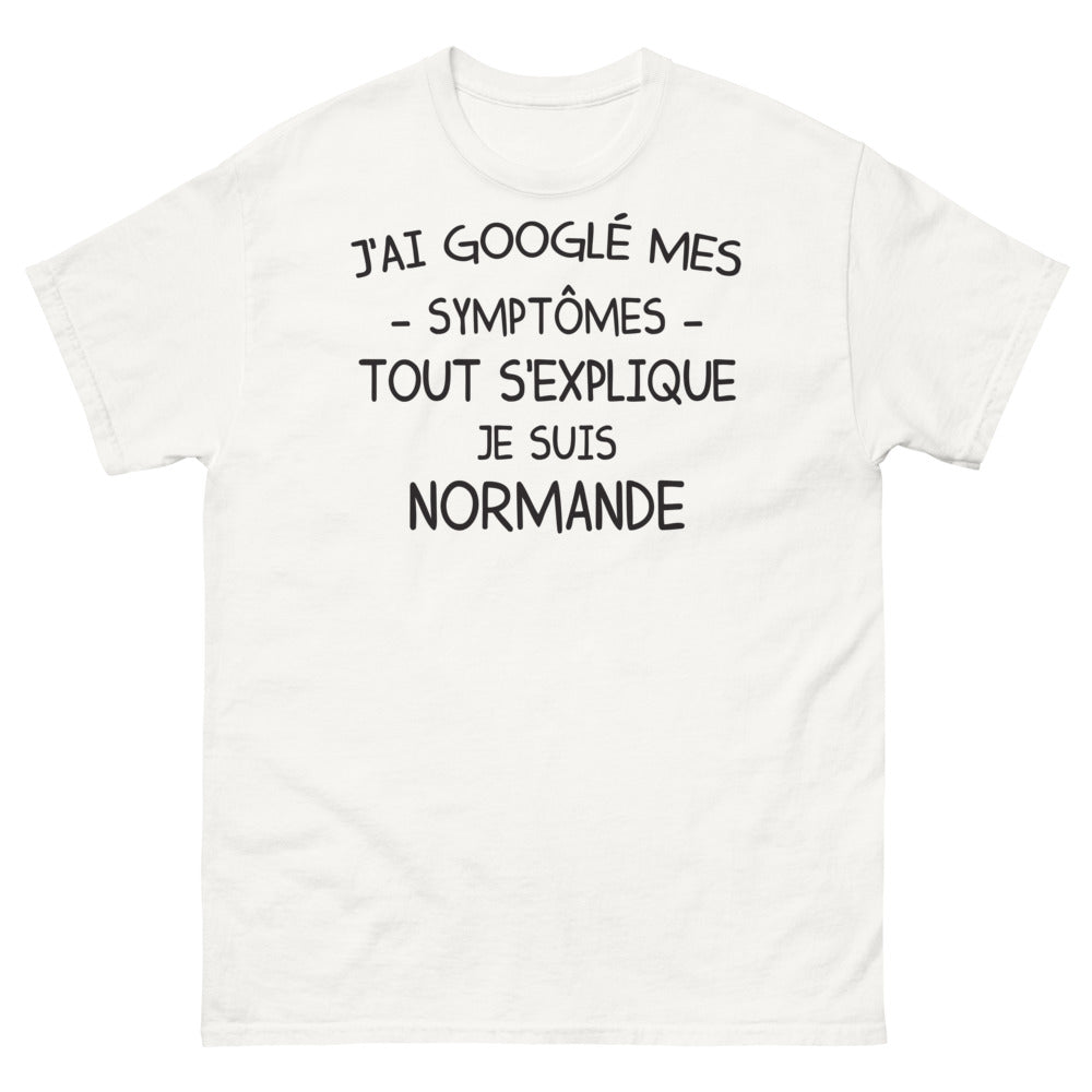 T-shirt Normandie blanc - J'ai Google mes symptômes