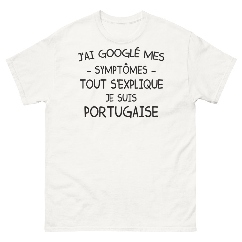 T-shirt Portugal blanc - J'ai Google mes symptômes