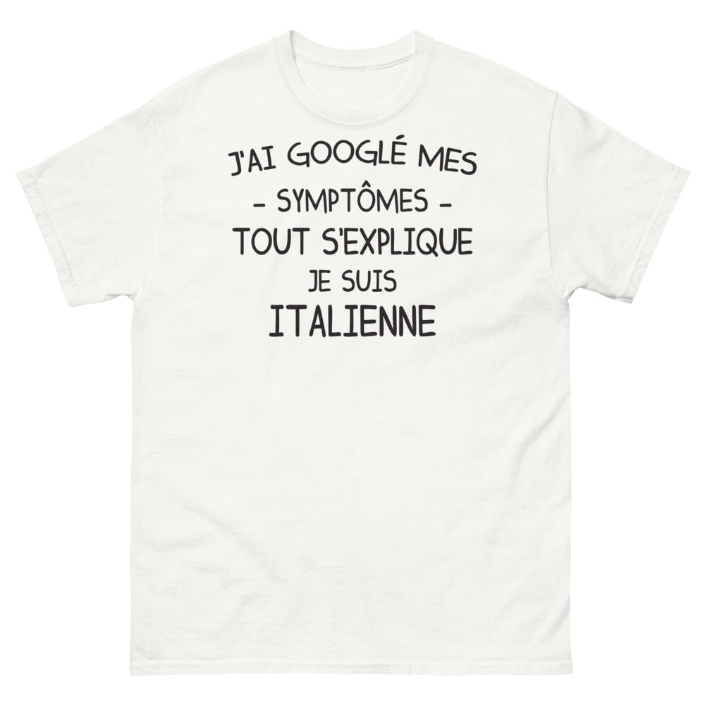 T-shirt Italie blanc - Je suis Italienne et fière de l'être